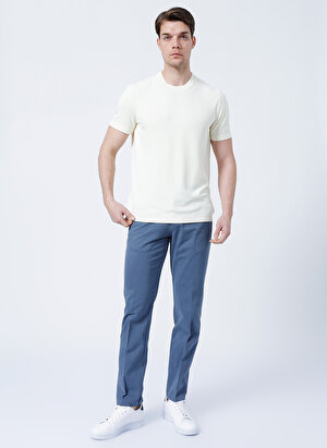 Privé  Normal Bel Comfort Fit  Gri - Mavi Erkek Pantolon  -  4BX012220001