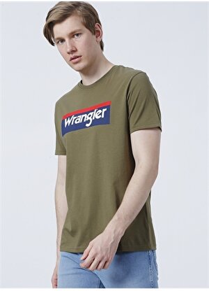 Wrangler O Yaka Baskılı Yeşil Erkek T-Shirt W7H4D3X45