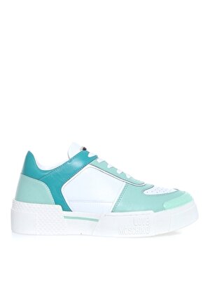 Love Moschino Beyaz - Yeşil Kadın Sneaker JA15655G0E  