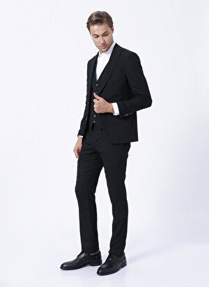Altınyıldız Classics Normal Bel Slim Fit Siyah Erkek Takım Elbise 4A3122200010