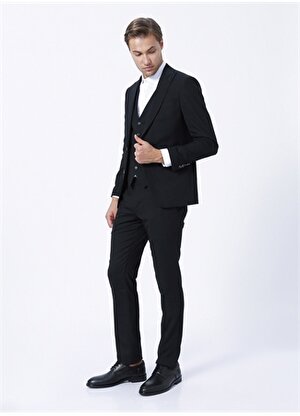 Altınyıldız Classics Normal Bel Slim Fit Siyah Erkek Takım Elbise 4A3122200010