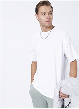 Fabrika Beyaz Erkek Oversize Modal T-Shirt ROMEO-OVER 