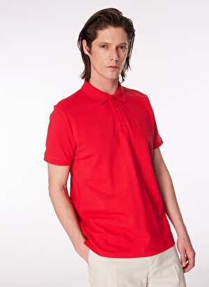 Fabrika Comfort Polo Yaka Düz Kırmızı Erkek Polo T-Shirt NOBRO K CEPSIZ