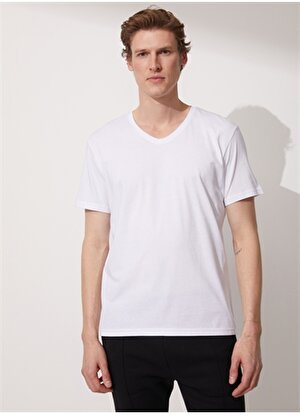 People By Fabrika Beyaz Erkek T-Shirt PFESS22TS0003