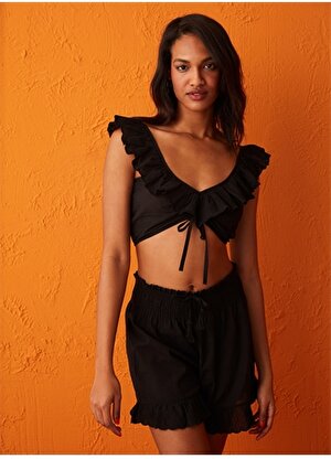 Penti Siyah Kadın Plaj Elbisesi PLFT30B922IY