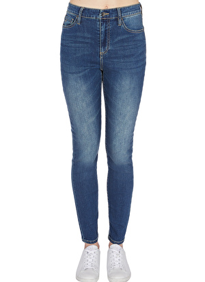 Armani Exchange Yüksek Bel Skinny Fit İndigo Kadın Denim Pantolon 8NYJ24-1500