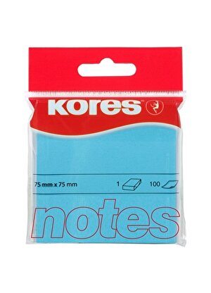 Kores Mavi Çocuk Not Kağıdı  Neon Mavi Not Kağıdı75x75mm 100    