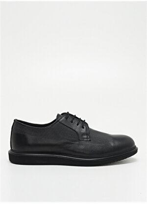 F By Fabrika Deri Siyah Erkek Klasik Ayakkabı CAMPLE