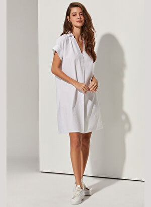  White by Nature Beyaz Kadın Plaj Elbisesi WBN3198-L
