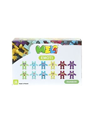 Junoo Çok Renkli Çocuk Yapı Oyunları Meli Toys Blok Oyuncak Emoti Rainbo    