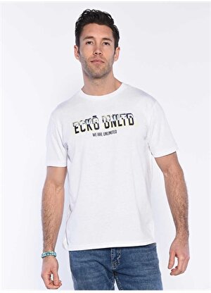 Ecko Unlimited Bisiklet Yaka Beyaz Erkek T-Shirt CYRUS