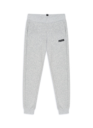 Puma Gri Kız Çocuk Lastikli Uzun Düz Eşofman Altı 84759202 Girls ESS Sweat Pants FL c  