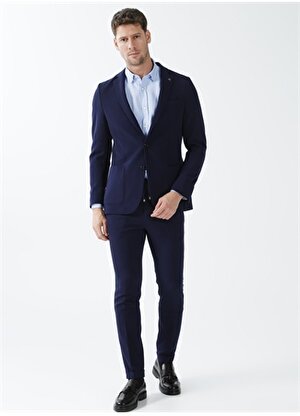 Fabrika Normal Bel Slim Fit Lacivert Erkek Takım Elbise JAMIS2
