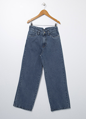 Lmtd Açık Mavi Kız Çocuk Rahat Denim Pantolon NLFKIRA DNM HW WIDE PANT    