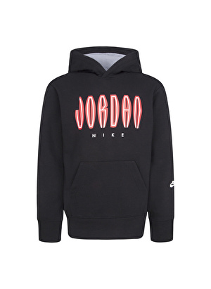 Nike Çocuk Siyah Kapüşonlu Baskılı Sweatshirt 95B702-023JDB MJ MVP HBR FT PO 