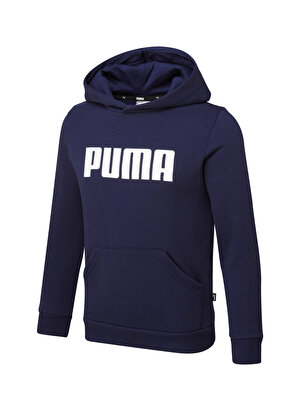 Puma Düz Erkek Çocuk Lacivert Sweatshırt Boys ESS PUMA Hoody FL