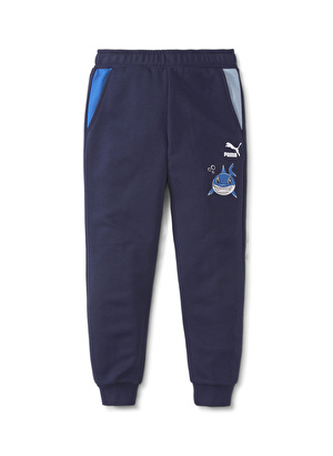 Puma Lacivert Erkek Çocuk Lastikli Uzun Düz Eşofman Altı 53179606 LIL PUMA Sweatpants  