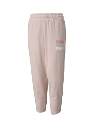 Puma Pembe Kız Çocuk Lastikli Uzun Düz Eşofman Altı 58923736 Alpha 7/8 Pants  