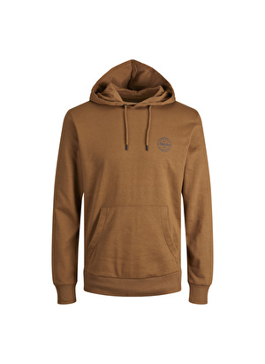 Jack & Jones Kapüşon Yaka Kahve Erkek Sweatshırt 12205081_JJESHARK SWEAT HOOD NOOS