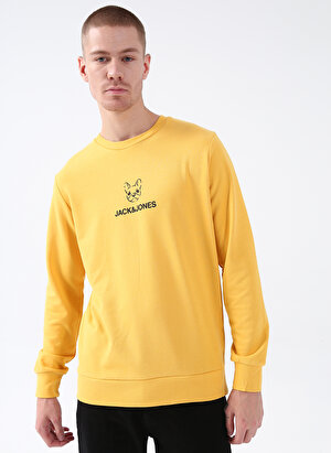 Jack & Jones Bisiklet Yaka Hardal Erkek Sweatshırt 12225142_JCOSHOT SWEAT CREW NECK