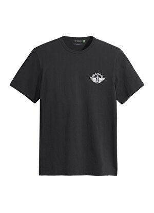 Dockers Slim Fit Siyah Erkek Logo T-Shirt A1103-0129