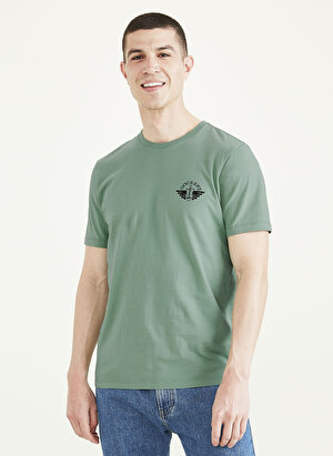 Dockers Slim Fit Yeşil Erkek Logo T-Shirt A1103-0133