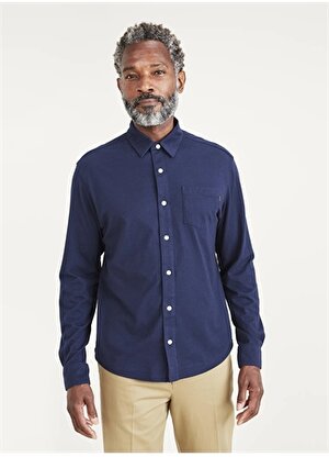 Dockers Slim Fit Gömlek Yaka Mavi Erkek Gömlek A2766-0011