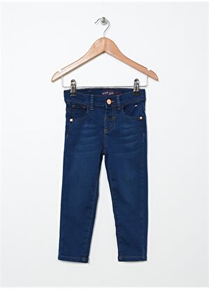 U.S. Polo Assn. Mavi Kız Çocuk Boru Paça Toothpick Düz Denim Pantolon SISSYKIDS-K  