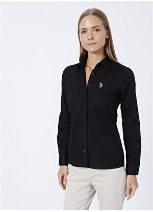 U.S. Polo Assn. Gömlek Yaka Siyah Kadın Gömlek SALY022K