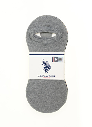 U.S. Polo Assn. Gri Melanj Kadın Çorap 5'Lİ PAKET