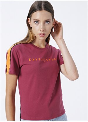 Kappa Yuvarlak Yaka Düz Kırmızı Kadın T-Shirt 331G5UW LOGO DAMSI TK