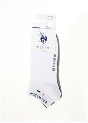 U.S. Polo Assn. Erkek Beyaz Çorap JAMES-SK22-2.VR013   