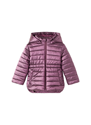 Name İt Açık Mor Kız Bebek Fermuarlı Uzun Kollu Düz Mont NMFMADIA PUFFER JACKET1   