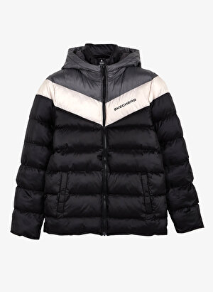 Skechers Siyah Erkek Ceket M Outerwear Colorblock Padded Jacke