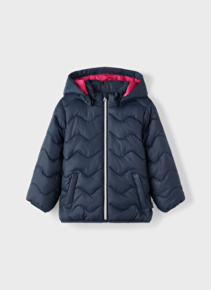 Name İt Lacivert Kız Bebek Fermuarlı Uzun Kollu Düz Mont NMFMAGGY JACKET  PB   