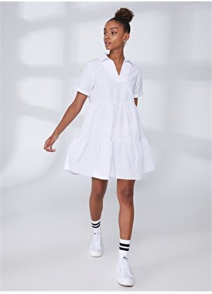 Aeropostale Kadın Mini Standart Beyaz Elbise ISABEL-Y  