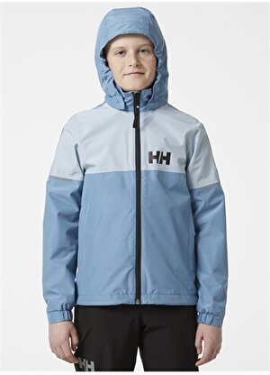 Helly Hansen Mavi Erkek Çocuk Kapüşonlu Uzun Kollu Kayak Montu HHA.41728-HHA.625  JR LEVEL JACKET   