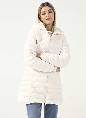 Skechers Beyaz Kadın Mont S212005-102W Essential Maxi Length