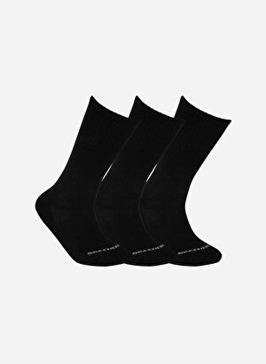 Skechers Siyah Unisex 3lü Çorap S192135-001U Crew Cut Sock  