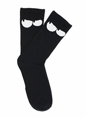 Fluffy   Siyah Kadın Soket Çorap FFY-44