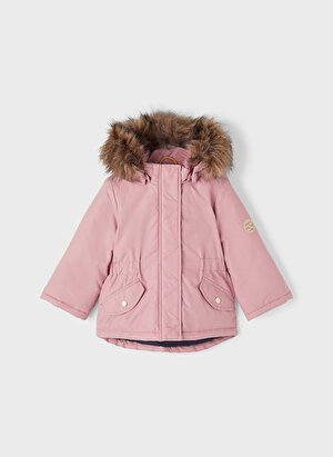 Name İt Pembe Kız Bebek Fermuarlı Mont NMFMACE PARKA JACKET  PB SOUTH 