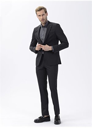 Beymen Business Normal Bel Slim Fit Antrasit Erkek Takım Elbise 4B3023100008