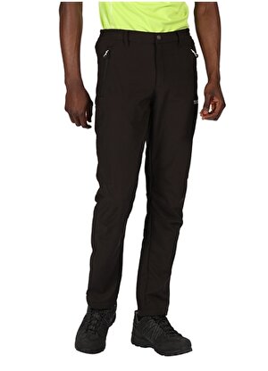Regatta Siyah Erkek Kapüşonlu Düz Outdoor Pantolonu RMJ117 GEO SOFTSHELL TROUSERS II 