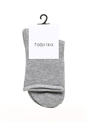 Fabrika Gri Kadın Soket Çorap FAB-PEK01