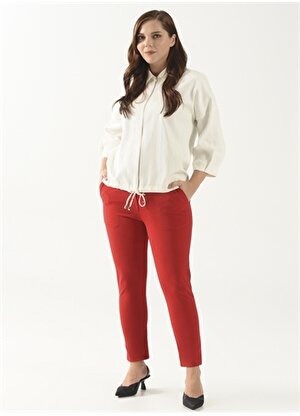 Selen Normal Bel Standart Kırmızı Kadın Pantolon 22KSL5965