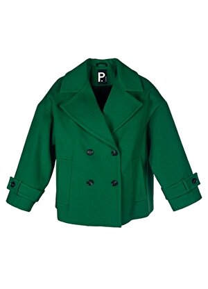 P By Paltoı Yeşil Kadın Kaban 3835