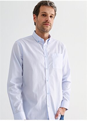 Fabrika Comfort Mavi Erkek Düğmeli Regular Fit Gömlek MYDOS 103