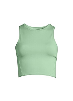 Casall Yeşil O Yaka Kadın Düz Atlet 22134-368 Overlap Crop Top