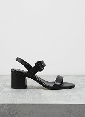 F By Fabrika Siyah Kadın Kalın Topuklu Ayakkabı KITEYN