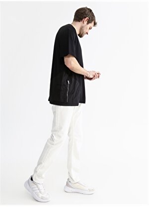 Black On Black Normal Bel Düz Paça Basic Kırık Beyaz Erkek Denim Pantolon E-ORSAN